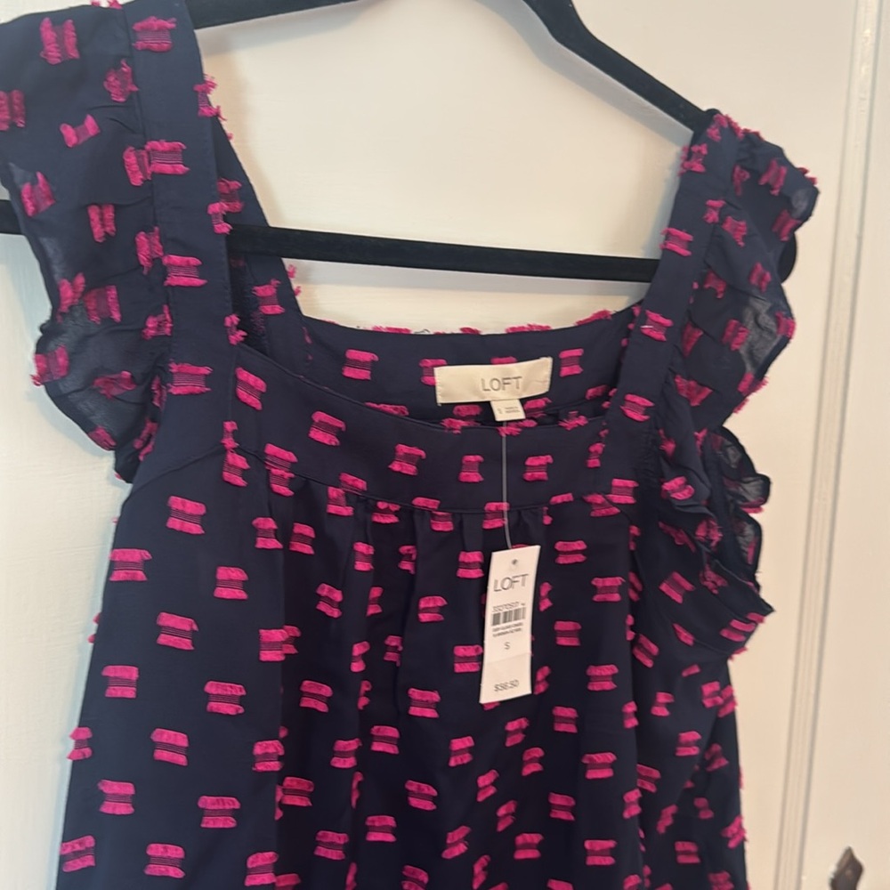 LOFT Flutter Sleeve Blouse - NEW - Picture 4 of 5